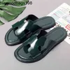 Izmiss Slippers Mens Slipper Summer Leather Sliders Luxury Men Brand Genuine Slides Beach Flat Sandals Shiny Bl Have Logo