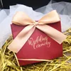 Geschenkverpackung Candy Box Wedding Favours Boxen und Geschenke Taschen Stempelbrief mit Ribbons Party Supplies Verpackung Verpackung