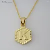 Pendant Necklaces 26 LETTERS A-Z YELLOW GOLD PLATED 18" NECKLACE& LETTER INITIAL ALPHABET JEWELRY S