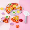 Kitchens Play Food Wooden Pretend Pizza Toys Food Cooking Simulation Tableware Children Kitchen Toys Play House Toy Fruit Vegetable Tableware 2443