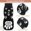 Dog Apparel 4pcs Pattern Knitting Socks Adjustable Pet Non-Slip Protection Shoes For Puppy Indoor Control Wear On Floor