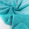 Handdoek koraal fluweel zachte hoog absorberend bad gezicht handdoeken badkamer benodigdheden gebreide polyester nylon huis vaste kleur 2in1