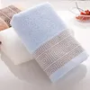 Face serviette salle de bain solide tissé doux 33x74 cm cheveux multifonction adultes pour le nettoyage de tissage maison plage coton jacquard