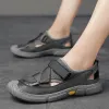 Sandaler män sandaler nonslip handgjorda fiske mode vandring vandring mjukt gummi mesh promenad vatten casual skor sneaker hög kvalitet