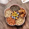 2024 Tier Colorful Flower Shape Candy Storage Box Fruit Nuts Tray Bowl Snacks Organizer Box for Food Container Storage Bins for Colorful for