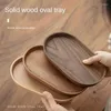 Plates Multi Bamboo Dining Tray Coffee Japanese Oval Wooden Plate Kitchen Decor Creative Exquisite Small