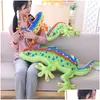 Animaux en peluche en peluche 3d gecko p jouet moel rempli animal caméléon lizard poupée coussine