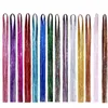 1 PC Parkle Shiny Hair Tinsel Extensions Fazzed Women Hippie for the braiding Hairdress Tools Towdring Tools Long 90cmdazzles Women Hippie Hair Extensions