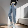 Dames jeans vintage hoge taille harembroek vrouwen rechte denim strecth baggy trend broek vrouw casual streetwear