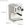 Coffee Makers CM5013 semi-automatic espresso machine 15Bar coffee machine Italian dual temperature control steam milk foaming machine retro white Y240403