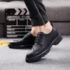 Casual Shoes Men Modna Broge Black Trend Sukienki na przyjęcie weselne