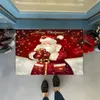 Carpetti Carpetti Cartoon Babbo Natale Stampa di Natale Decorazione dello zerbino Decorazione di Natale Matro per porte della porta ghirlanda per soggiorno Non slitta