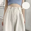 Frauen Jeans Frauen Weißer Freund mit weitem Taille Hosen 2024 Loose Koreanisch für weibliche Straße Mutter Jeanshose Streetwear Frühling