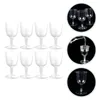 Disposable Cups Straws 8 Pcs Plastic Glass Clear S Glasses Mugs Small Dessert Practical Tumblers