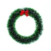 Fiori decorativi Bow Christmas Garland Bianco e verde Shopping Mall Window Decoration