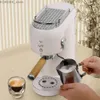 Cafeteiras de cafeteira semi -automática Siphon Italian Espresso Machine Homienal Máquina de Espuma de Mulho Pequena Máquina de Café Elétrica Fácil de Limpar Y240403