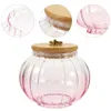 Storage Bottles Glass Jar Jars Tiny Containers With Lid Food Rack Clear Canister Small Bamboo