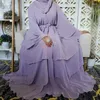 Vêtements ethniques élégants simples coutures à la mode simple à trois couches cardigan robe robe mode 2024 Arrivals Design S