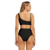 Kvinnors badkläder Kvinnor Push Up Swimsuit Two Piece Bikinis Set Sexig Summer Plus Size Bading Suit Beachwear Tankini Swimming Suits-XL