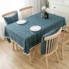 Table Cloth Fabric Cotton Linen Embroidery Plaid Tea Cover European Style Western Food