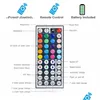 LED şeritler 5m/10m şerit RGB USB 5050 SMD LED'ler Işıklar 44Key Kontrolör Işık Uzaktan Kumanda Masaüstü Tatil Duvar Odası TV TALLIG DH7WI