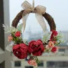 Flores decorativas Porta coroa de flores Artificial Rattan Garland pendurada PONTRAÇÃO ROUNTE APOS