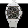 Watches Luxury Mechanical Swiss Movement Ceramic Dial Rubber strap Sports Winding Lifestyle Flyback Chronography Rm72-01 qq BO