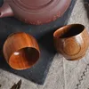 Figuras decorativas taza de madera té té jugo de cerveza leche taza de agua hecha a mano