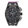 Orologio da polso casual AP Mens Royal Oak Offshore 26400AU AUTOMATICA ACCIAIO MECCANICO ACCIAIO DATA ORGHIO DELLA PASTO PANDA NERO 42 MM