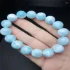 Braccialetti Link 13mm Bracciale Larimar naturale Donne Fashion Healing Crystal Perle Round Lovers Strand Jewelry Gift 1pcs