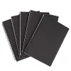 Supplies 5pcs A5 Zwart Spiraal Notebook Blanco Schetsboek Unruted Journal Pack Dik Blanco Papier 50 Vel 100 Ongevoerd Pagina 'S