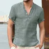 メンズTシャツ夏のメンズ短袖TシャツコットンティーリネンカジュアルメンズTシャツ男性通気性トップS-5XL 2443