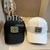 Baseball Cap noir blanc simple chapeau de créateur de créateurs brodés chapeau de golf lointain sport casquette de balle d'été