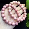Link bransoletki 10 mm naturalny różowy opal bransoletka moda kryształ kwarcowy biżuteria REIKI Uzdrowienie Prezent dla kobiet 1PCS
