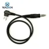 Accessories WADSN Tactical PTT To Walkie Talkie Plug Connect Wire 7MM Hunting Military PTT Kenwood Motorola Midland Yaesu Icom Plug