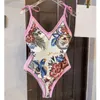 10A Premiumdesigner Baddräkter för kvinnor i ett stycke Swim sätter kvinnorbikini med tryckning Summer Beach Clothing SML 26931