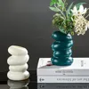 Vases Nordic Flower Vase Spiral Decorative Twistop Pampas Pot Pot Asesthe Aesthetic Room Decor Jar Desktop