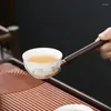 Bolas de chá whyou 1 peça chinês cha Dao Conjunto 6 peças Cerimonias de acessórios de teaware de ebony utensils de seis cavalheiros