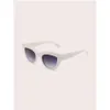 1pc Cat Eye White Plastic Cadre Fomes Fashion Sunglasses For Musical Festival Street-Photographie-Photographie Daily Life UV400 Accessoires de protection.