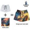 Anpassade shorts med dina DIY Gym Men 3D -tryck snabba torrmask sport korta byxor Sommarträning andningsbara svettbyxor 240325