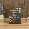 Party Decoration 1pcs Wedding Sign Wood Memorial Message och Souvenir Board Stickers Personliga texter Mariage Decor