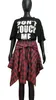 Vrouwen zomer nep shirt mouw plainup onregelmatige geruite midden katoenen rokken dames meisjes hoge taille fee grunge rok ds423 240323