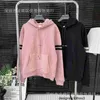 Designer South Oil High end Women's 23 Autumn Chest Small Letter Embroidery Contrast Ribbon Spliced Long sleeved Hoodie Top CVM9