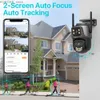 Other CCTV Cameras Outdoor Wireless Security IP Camera 4K 8MP HD Dual Lens External Wifi PTZ Camera Auto Tracking Street Surveillance Camera iCsee Y240402