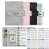 A7 Marble Colorful Money Budget Planner Render Enveloppes Cash Notebook Cover for Budgeting Money Organizer for Budget Binder