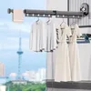 Hangers Portable Clothes Drying Rack Retractable With Strong Suction Cup For Laundry Organization Space-saving