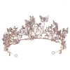 Clip per capelli barocchi perla rinestone corona farfalla Principessa Tiara fascia per capelli Women Bridal Wedding Accessori per matrimoni gioielli