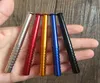 Metal One Hitter Bat Pipe 58 mm 78 mm en alliage en aluminium Dugout Herbe Tobacco Cigarette Sniffin Snorf Snorter Mini Baseball Bat Straight 1743997