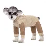 Macacão de vestuário para cães Macicletes Winter Warm engrosse De Velvet Jumsuit para cães pequenos Camisa de filhote à prova de vento com 4 pernas