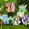 Enveloppe cadeau jianqi 10 pcs fleurs fées autocollants à thème pack décoratif scrapbooking intime de papeterie adhésif autocollant de bricolage